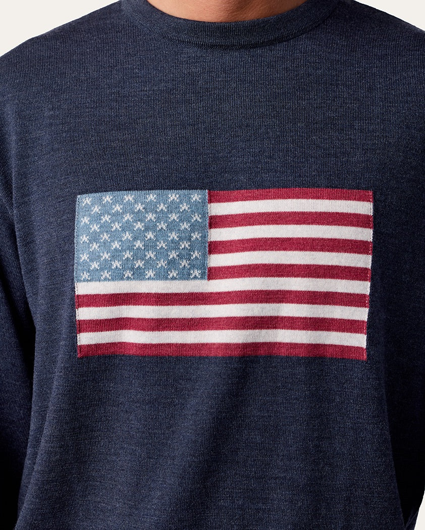 American Flag Wool Banded Sweater - Image 5