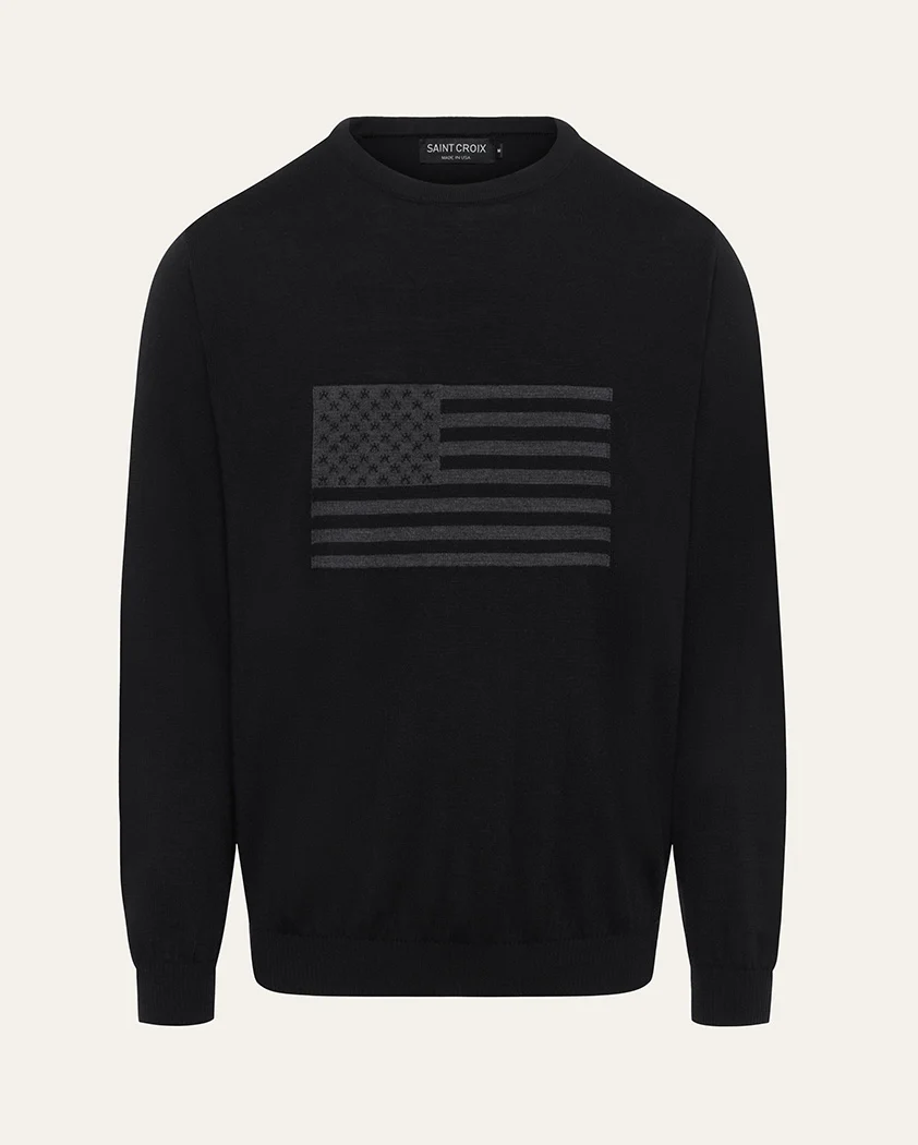 American Flag Wool Banded Sweater - Image 7