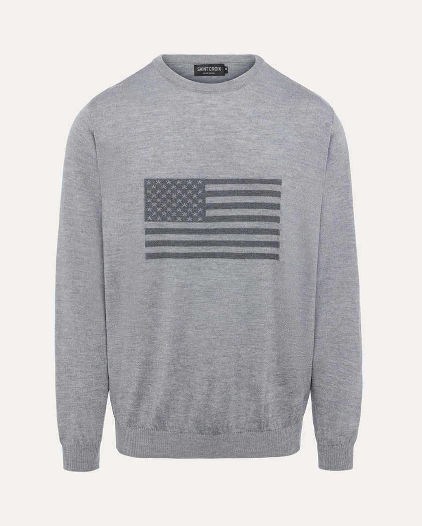 American Flag Wool Banded Sweater - Image 8