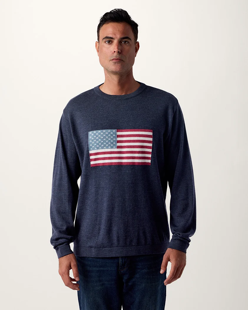 American Flag Wool Sweater - Image 3
