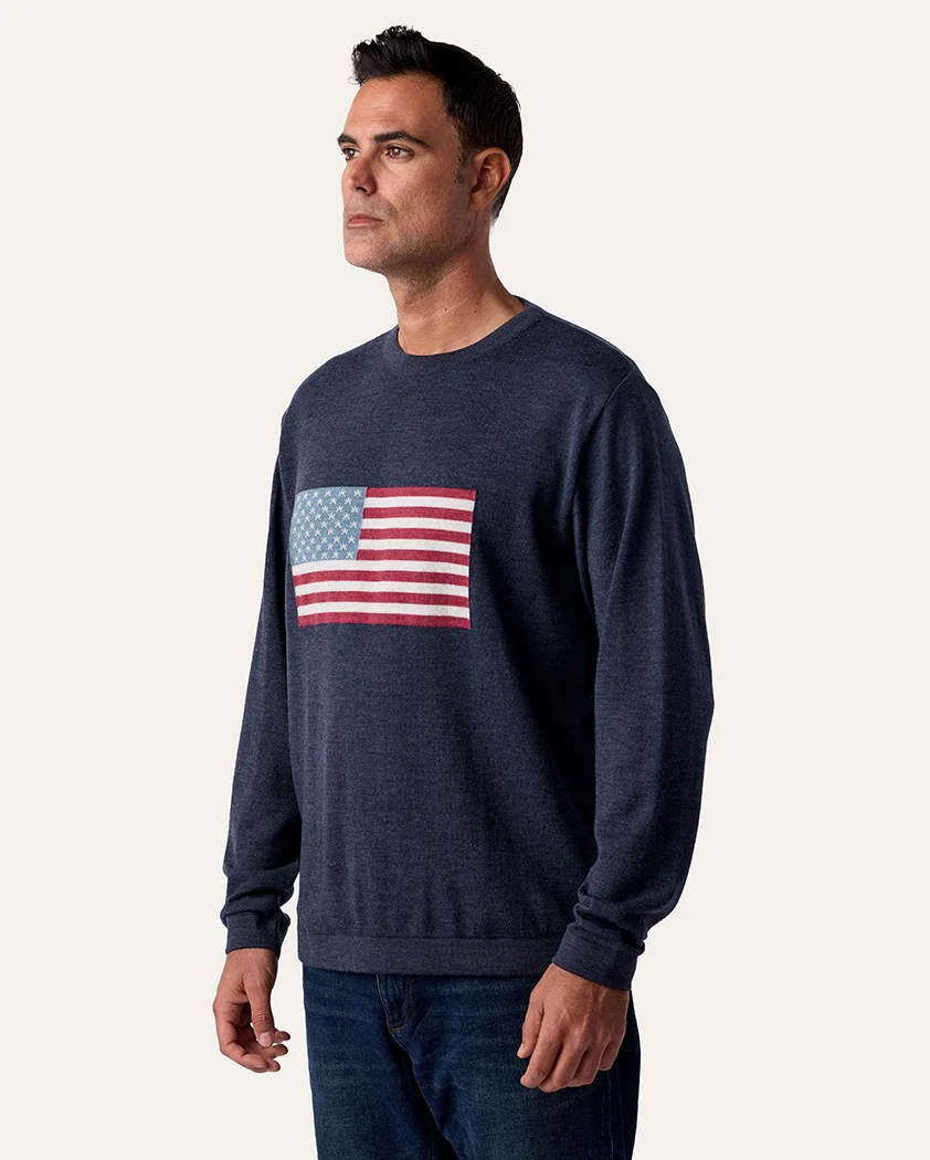 American Flag Wool Sweater - Image 4