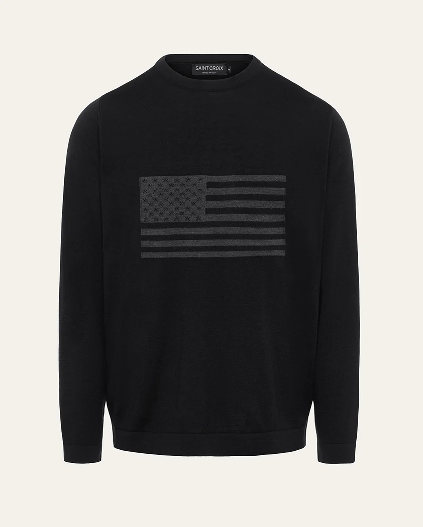 American Flag Wool Sweater - Image 7