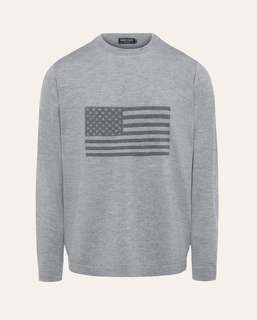 American Flag Wool Sweater - Image 8