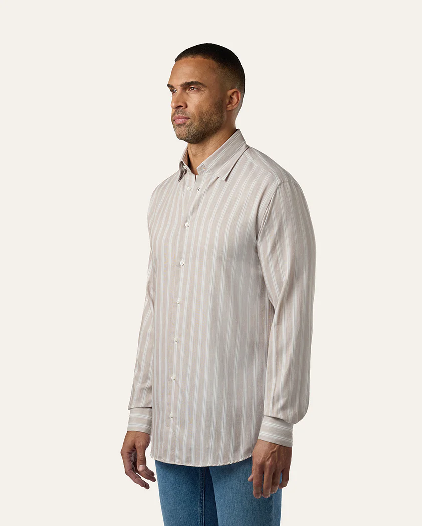 Awning Stripe Cotton-Silk Shirt - Image 4