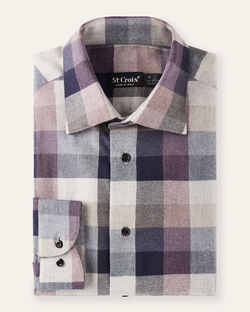 Box Plaid Cotton Shirt