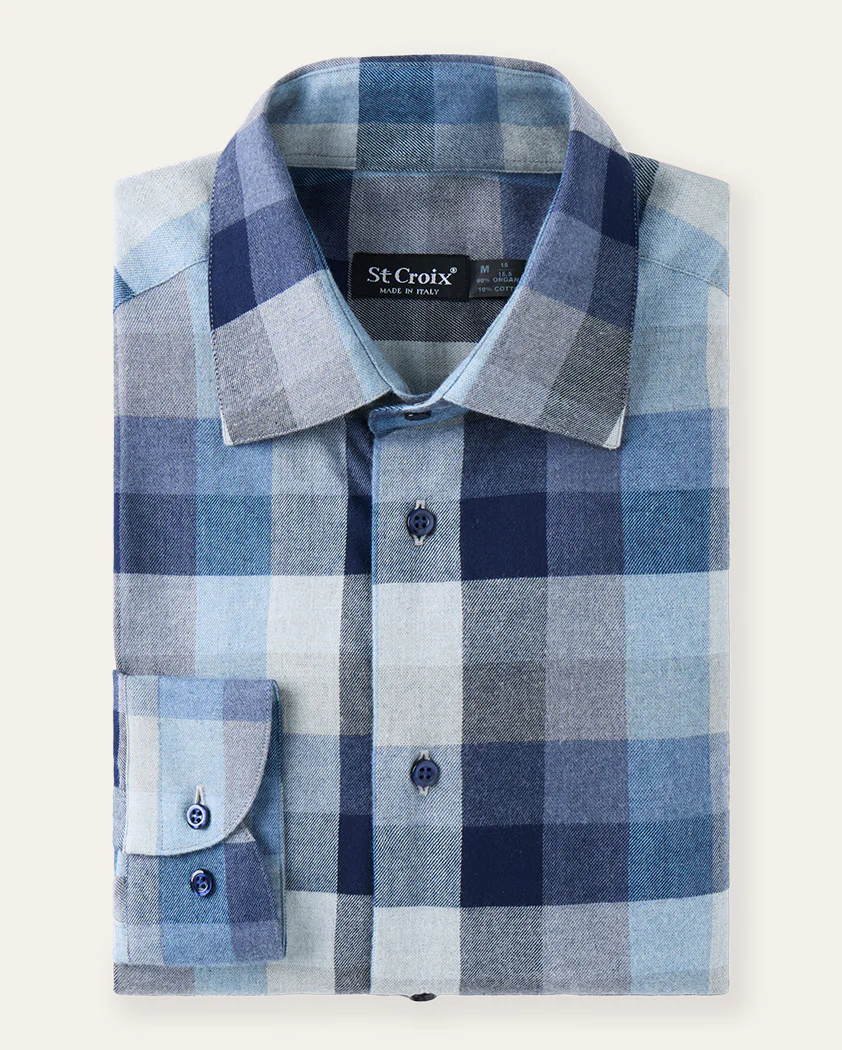 Box Plaid Cotton Shirt - Image 2