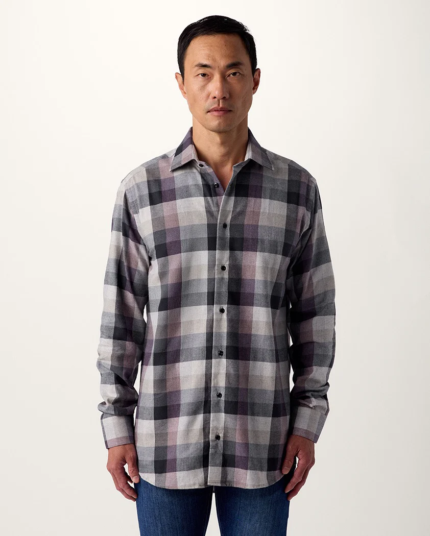 Box Plaid Cotton Shirt - Image 3