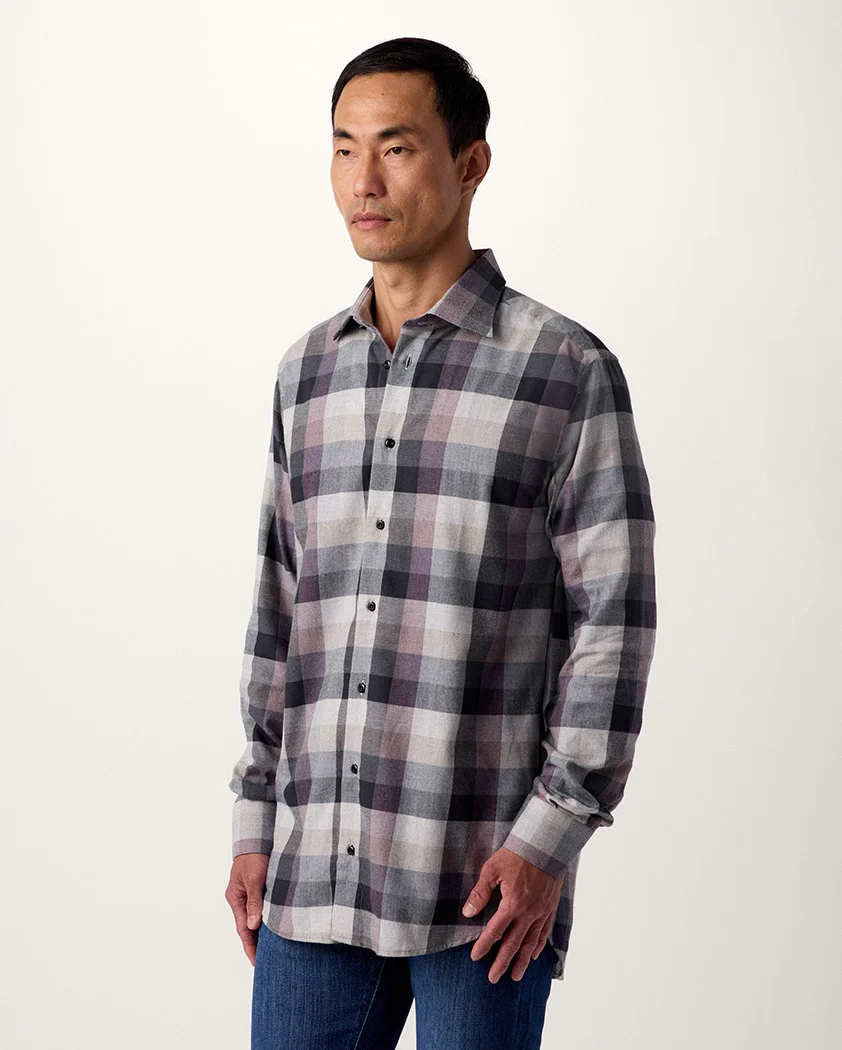 Box Plaid Cotton Shirt - Image 4