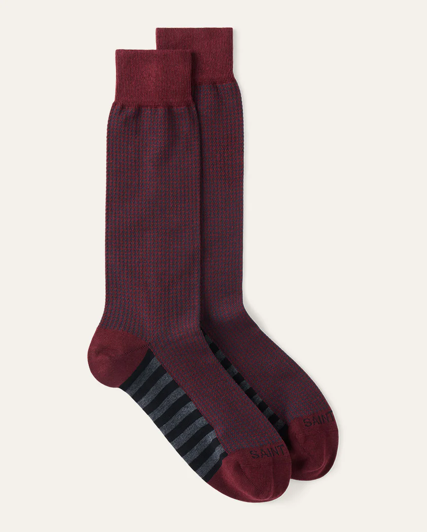 Classic Houndstooth Cotton Sock - Image 5