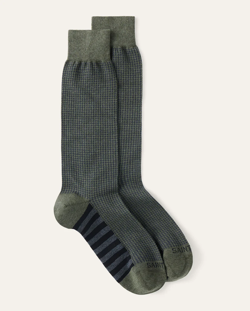 Classic Houndstooth Cotton Sock - Image 7