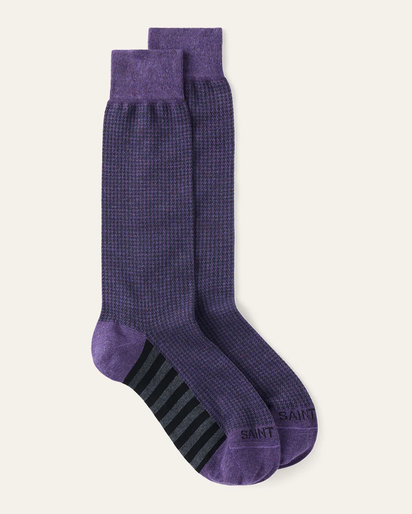 Classic Houndstooth Cotton Sock - Image 9