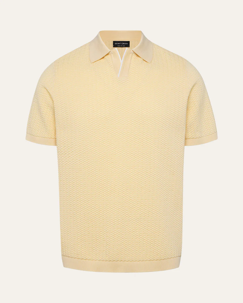 Cloqué Knit Cotton Polo - Image 11
