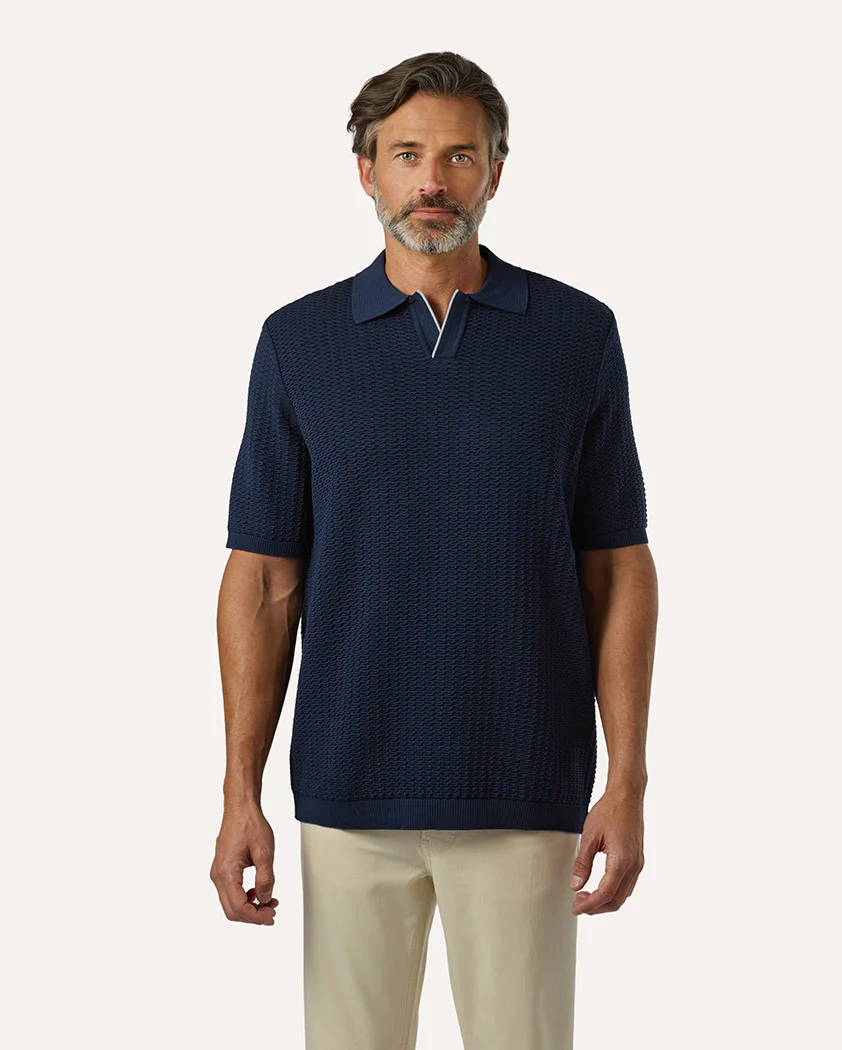 Cloqué Knit Cotton Polo - Image 3