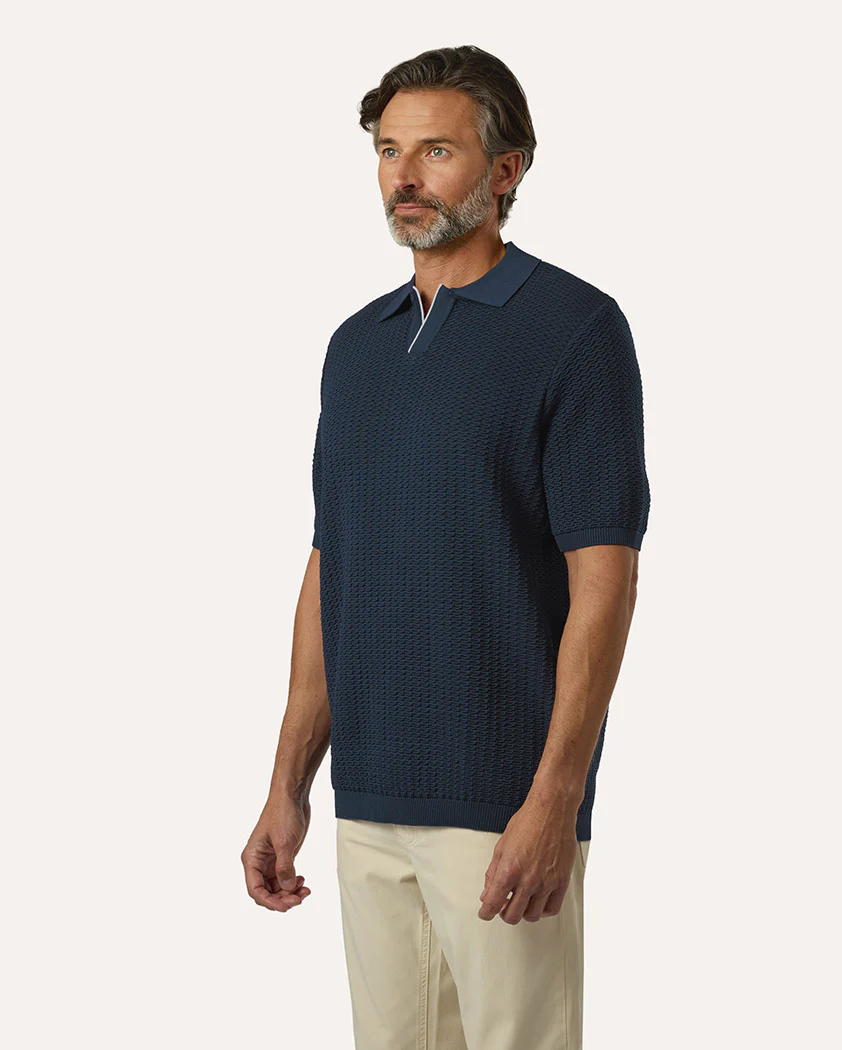 Cloqué Knit Cotton Polo - Image 4