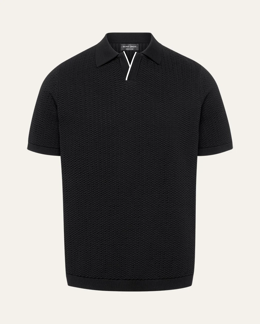 Cloqué Knit Cotton Polo - Image 7