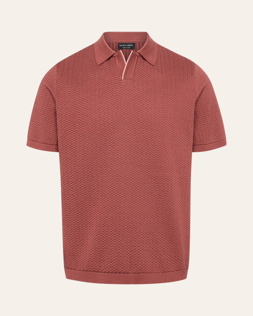 Cloqué Knit Cotton Polo - Image 8