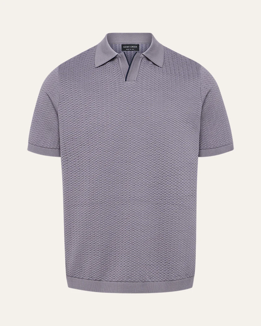 Cloqué Knit Cotton Polo - Image 9