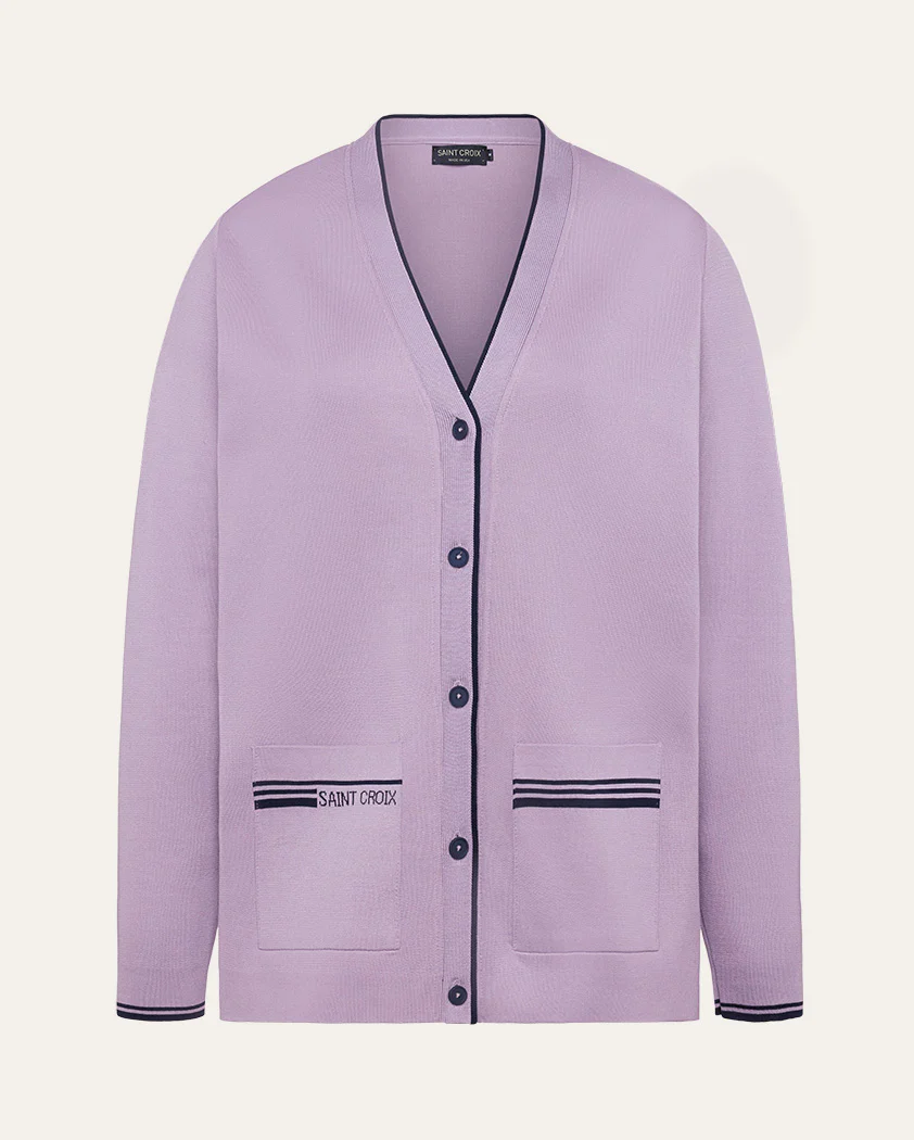 Double-Knit Button Performance Cotton Cardigan