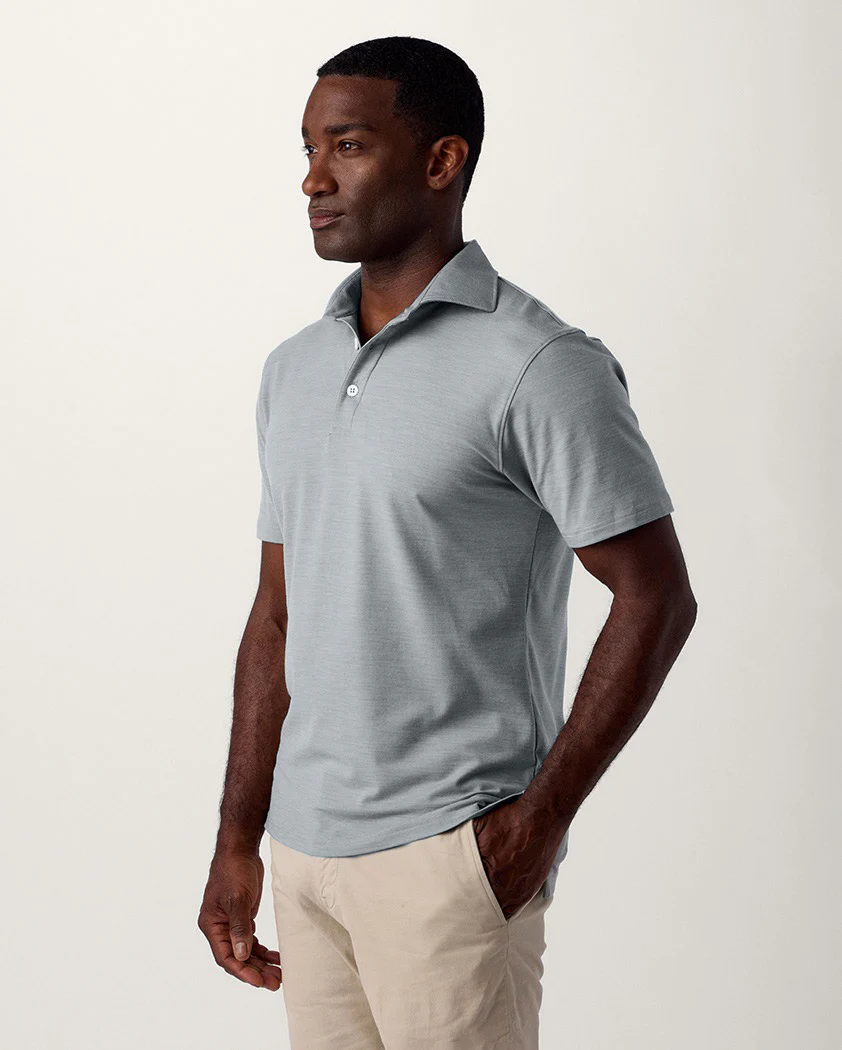 Fine Jersey Knit Performance Wool Polo - Image 4