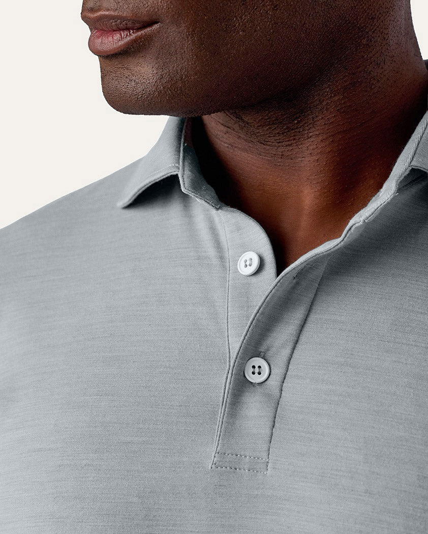 Fine Jersey Knit Performance Wool Polo - Image 5