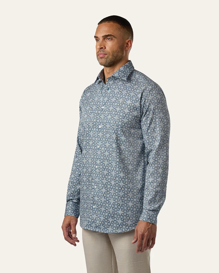 Floral Motif Cotton Shirt - Image 4