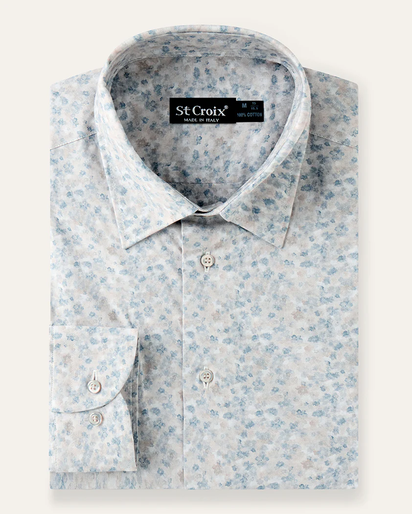 Floral Watercolor Cotton Shirt