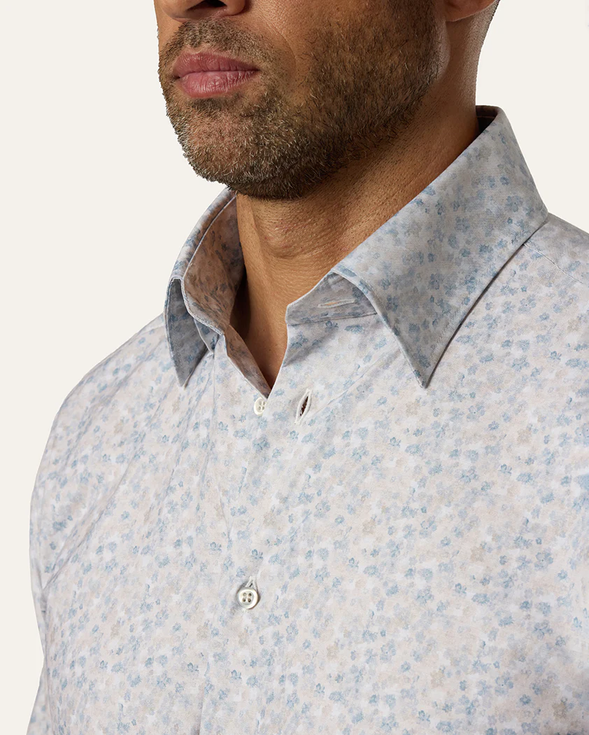 Floral Watercolor Cotton Shirt - Image 2