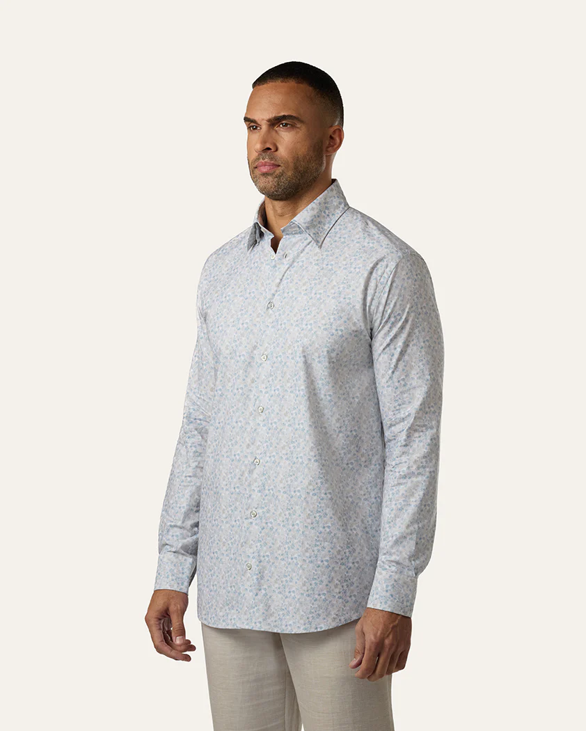 Floral Watercolor Cotton Shirt - Image 4