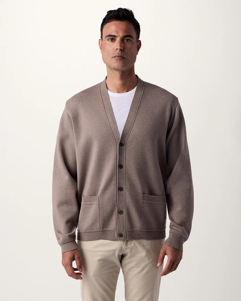 Interlock Knit Wool Cardigan - Image 3