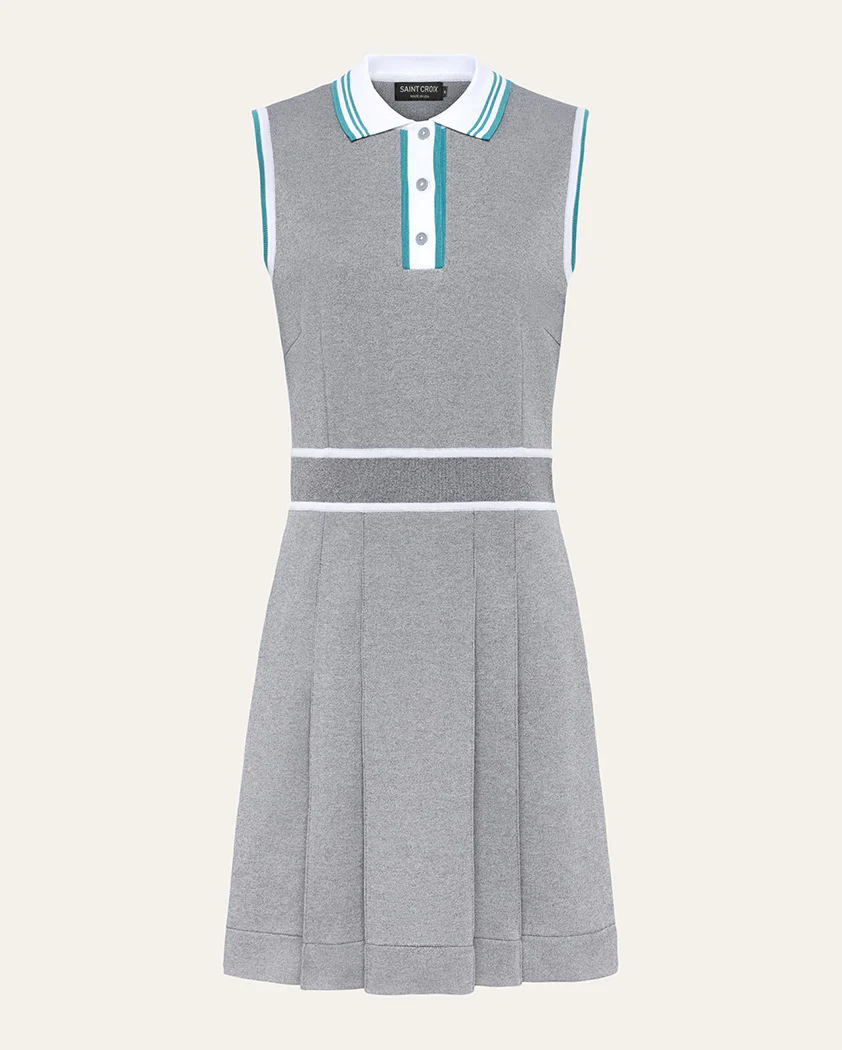 Interlock Performance Cotton Sleeveless Polo Dress - Image 10