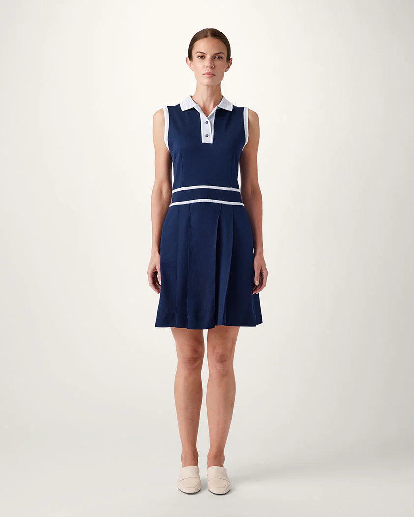 Interlock Performance Cotton Sleeveless Polo Dress - Image 3
