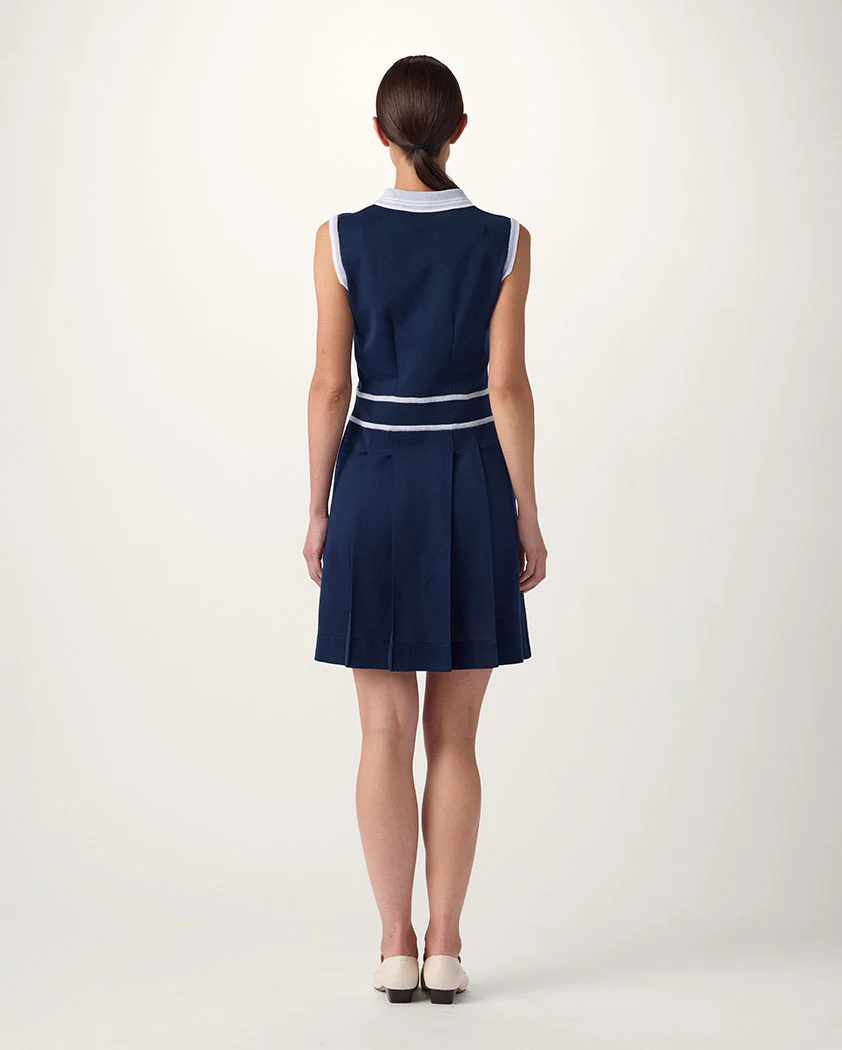 Interlock Performance Cotton Sleeveless Polo Dress - Image 7