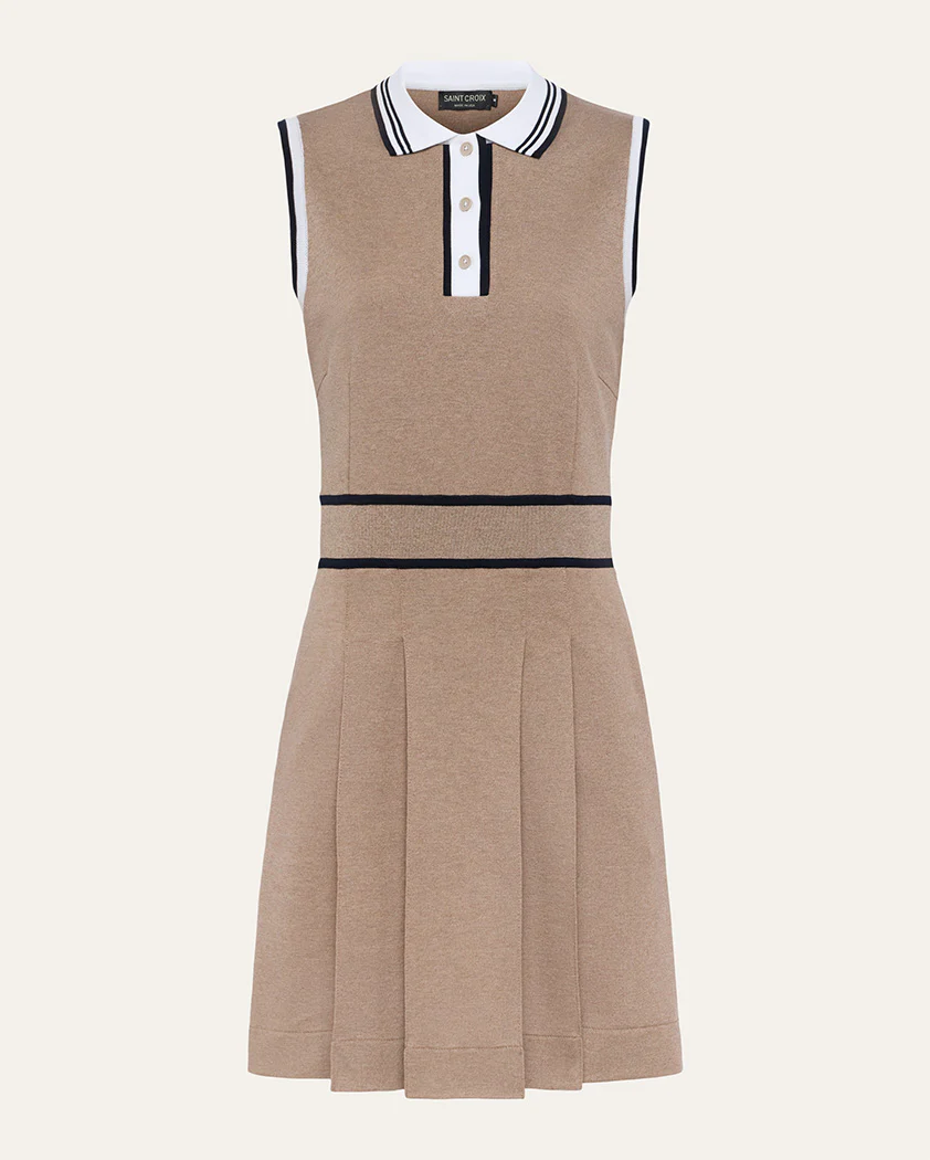 Interlock Performance Cotton Sleeveless Polo Dress - Image 9