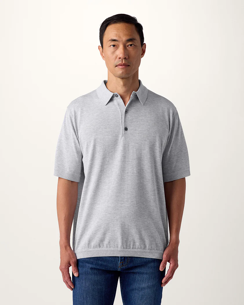 Jersey Knit Cotton Banded Polo - Image 3