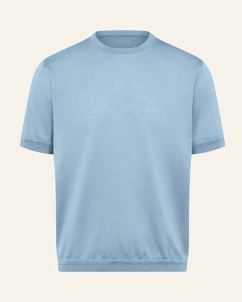 Jersey Knit Cotton Banded Tee - Image 14