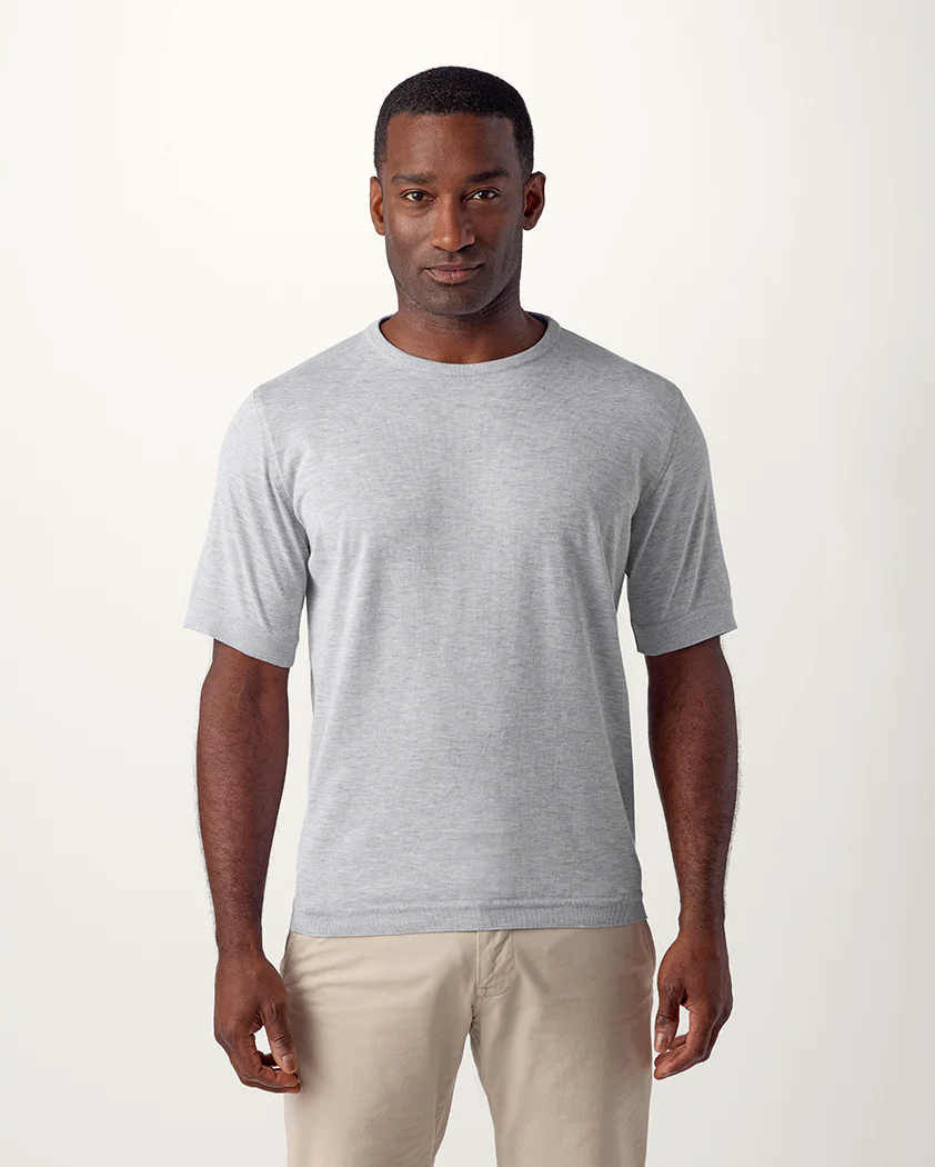 Jersey Knit Cotton Banded Tee - Image 3