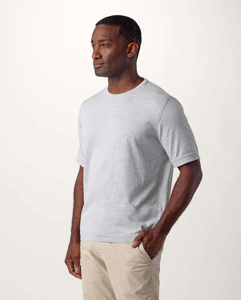 Jersey Knit Cotton Banded Tee - Image 4