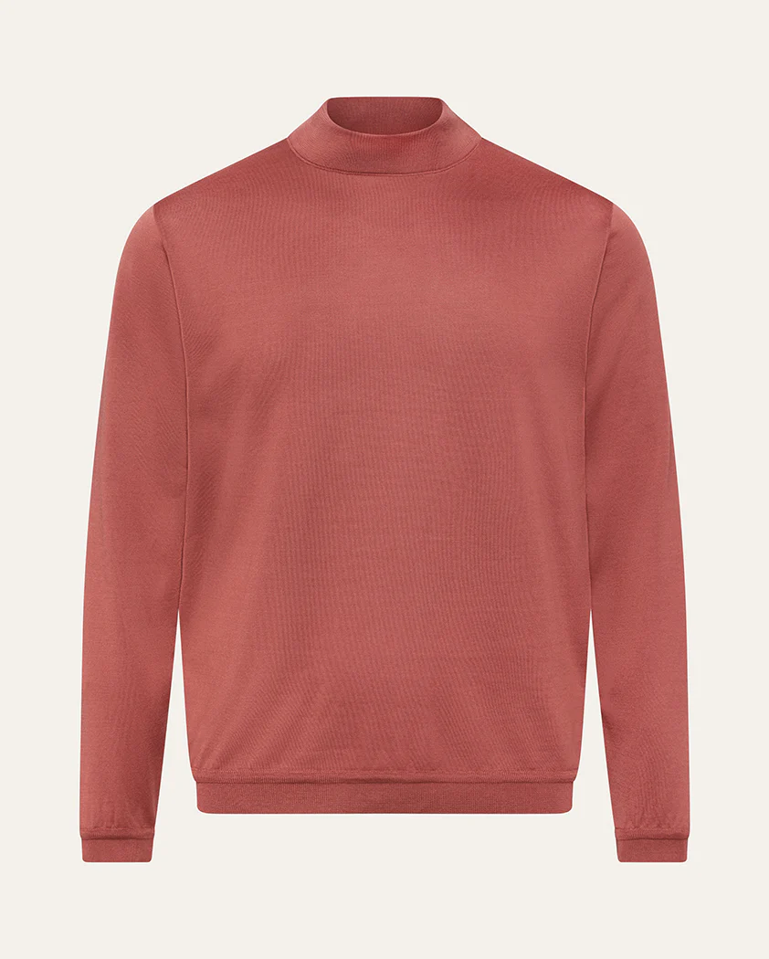 Jersey Knit Cotton Mock Turtleneck - Image 11