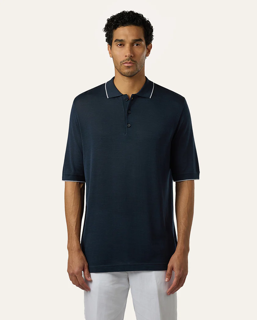 Jersey Knit Silk-Cotton Polo - Image 3