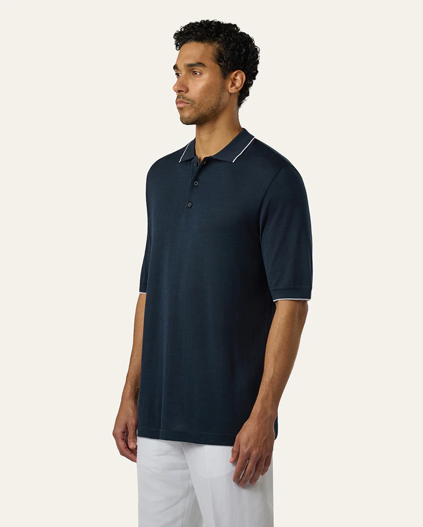 Jersey Knit Silk-Cotton Polo - Image 4