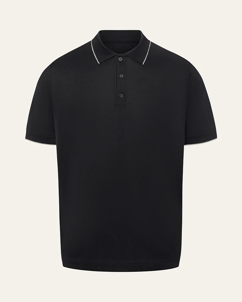 Jersey Knit Silk-Cotton Polo - Image 7