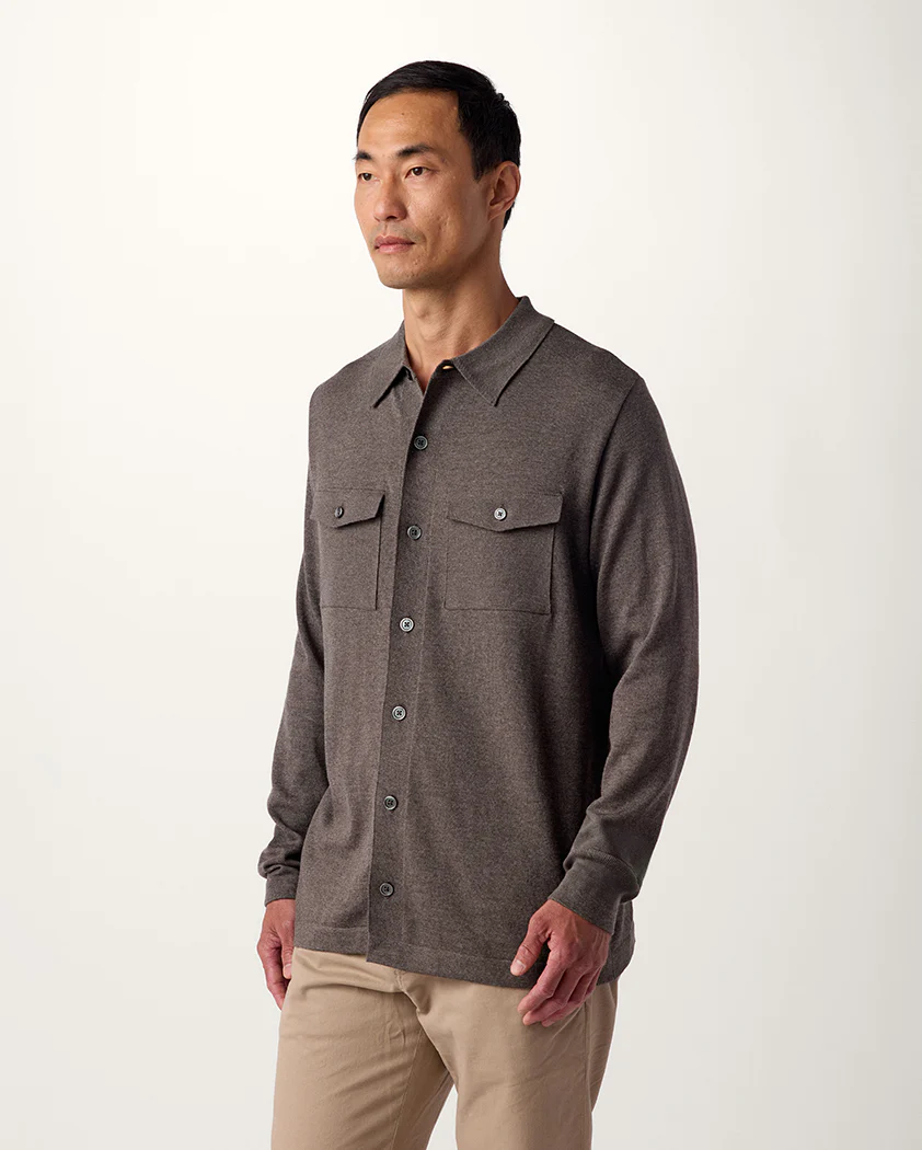 Jersey Wool Shirt Jacket - Image 4