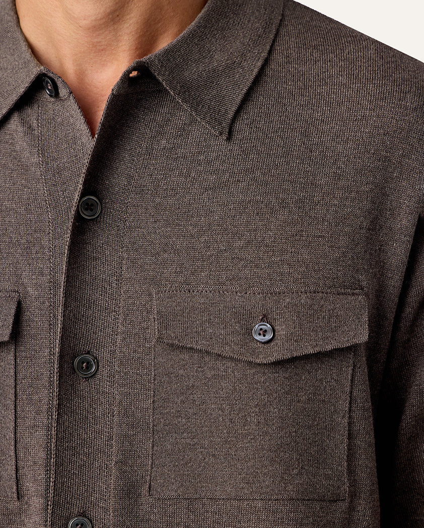 Jersey Wool Shirt Jacket - Image 5