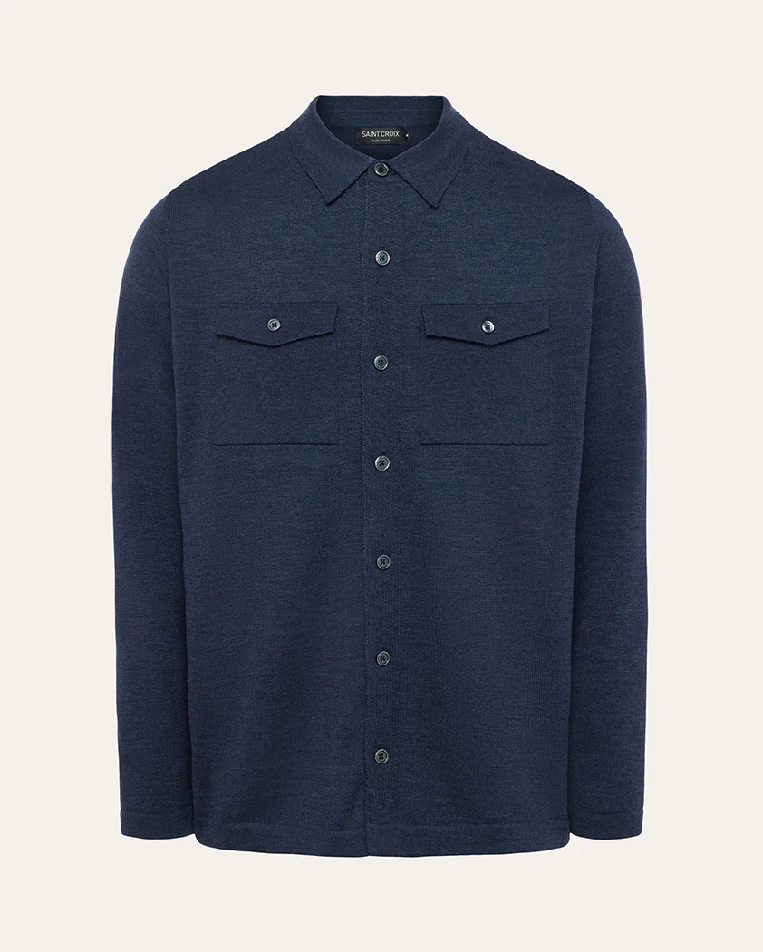 Jersey Wool Shirt Jacket - Image 7