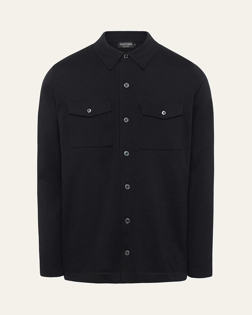 Jersey Wool Shirt Jacket - Image 8