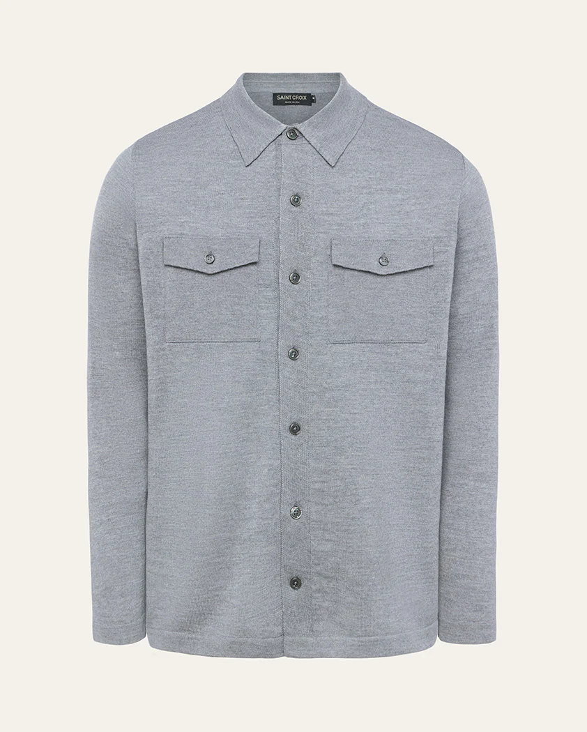 Jersey Wool Shirt Jacket - Image 9