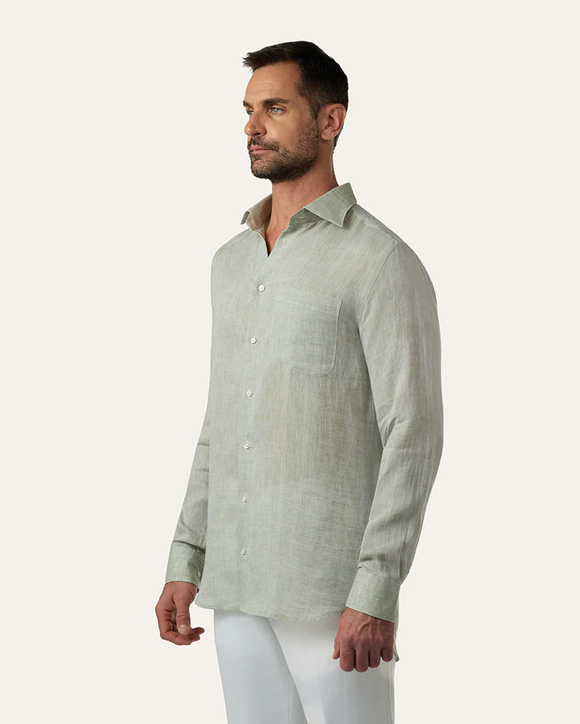 Mélange Linen Shirt - Image 4