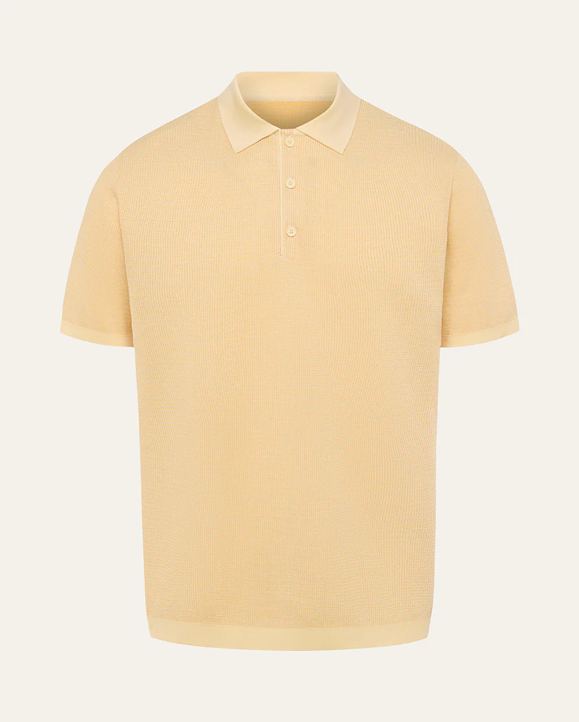 Two-Toned Mesh Interlock Cotton Polo - Image 13