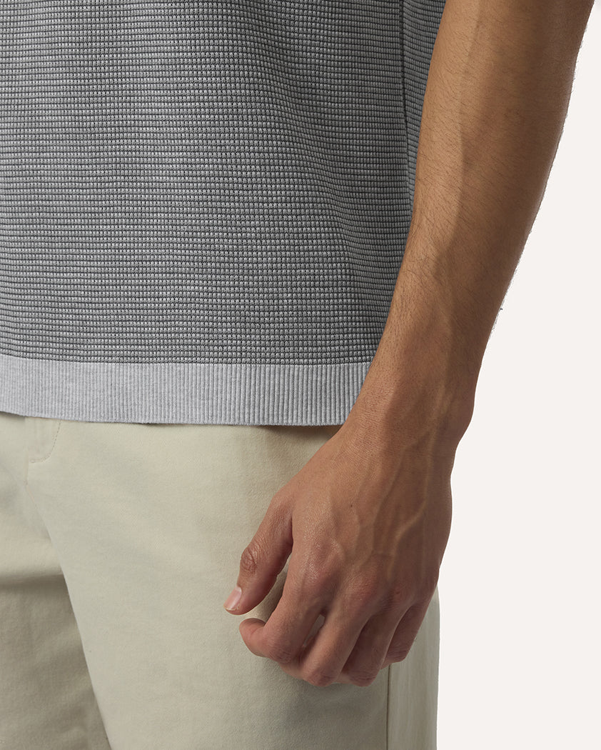 Two-Toned Mesh Interlock Cotton Polo - Image 6