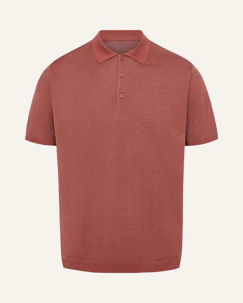 Two-Toned Mesh Interlock Cotton Polo - Image 9